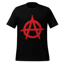 Anarchy T-Shirt Black Punk Retro Anti Classic 