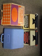 Tom Thumb Typewriter In Box Carry Case Toy 1970s Or 1960s Made In USA Used Look thumbnail