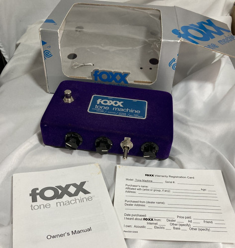 Foxx Tone Machine Reissue 2005, Purple Velvet with Box, Manual, Reg Card.