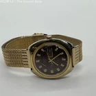 VTG. SEIKO Super Shocktested Space 2000 Style Gold Tone Watch- FOR PARTS