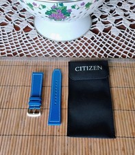 Citizen Genuine 22mm Blue Leather Watch Strap 2 Piece Band