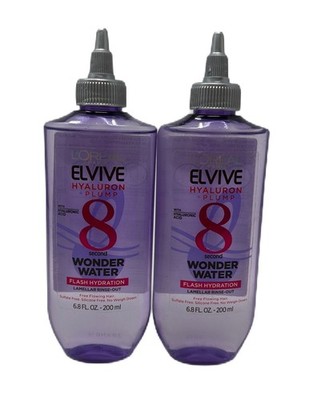 L'Oreal Paris Elvive Hyaluron Plump Flash Hydration Wonder Water Hair Rinse 2PK
