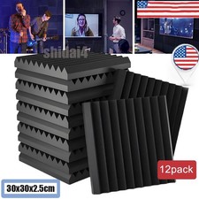 12 72 Pack Acoustic Foam Panels Sound Absorbing 1" X 12"X 12" Sound Proof Panels