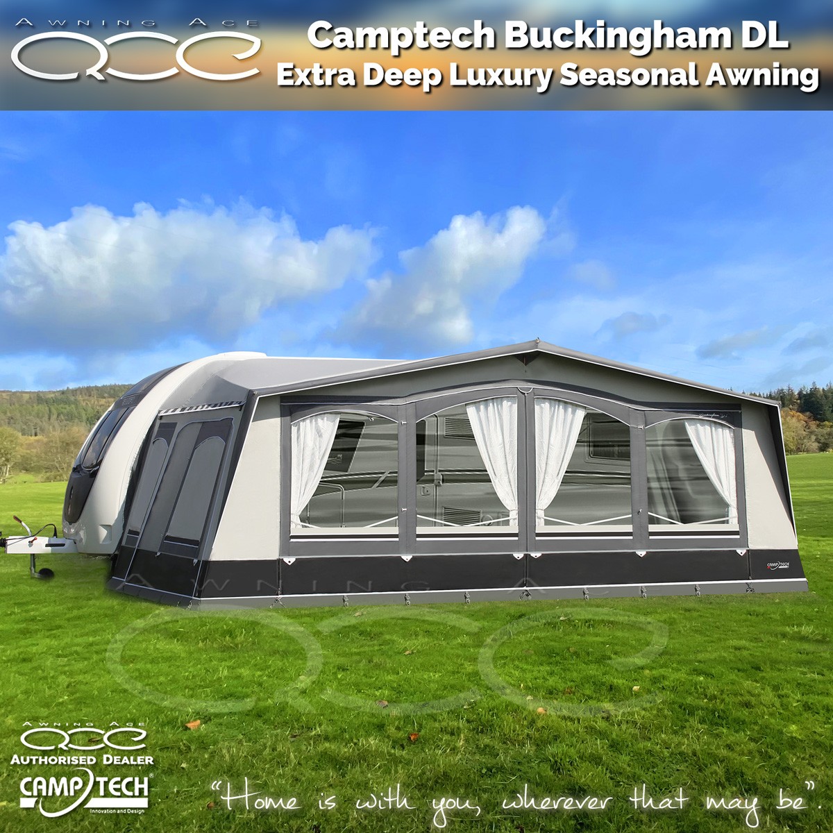 Size 20 Camptech Buckingham DL Luxury Seasonal Awning (1125-1150cm)