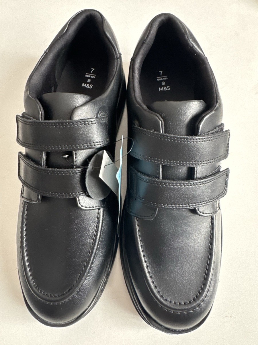 M&S Older Boys Riptape Leather School Size UK