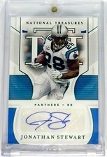 2020 National Treasures #S-JST Jonathan Stewart 4/5 Signatures Auto Emerald