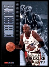 Clyde Drexler 1996-97 Hoops #329 Rockets NBA READ FREE SHIPPING AutographDen