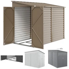 Outsunny 4.6' x 9' Metal Outdoor Storage Shed with Lockable Doors