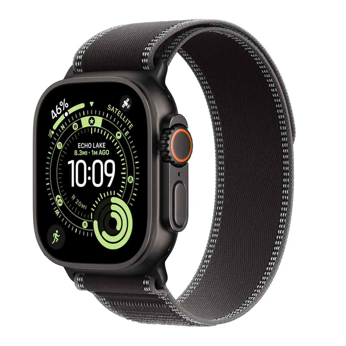 Apple Watch Ultra 3 49mm Cell Black Titanium Charcoal Trail Band M