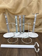 Lot Of 7 White Metal Doll Stands