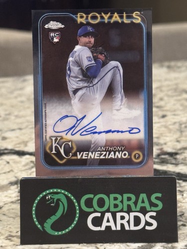 ANTHONY VENEZIANO - 2024 Topps Chrome - Base Auto - Royals 1 - Picture 1 of 2