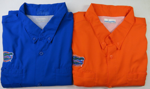 Lot of Two Columbia PFG Men Florida Gators Outdoor Vented Fishing Shirts XXL 2XL