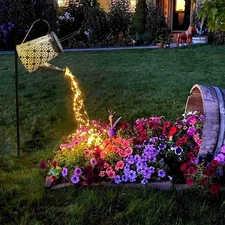 **VOOKRY Solar Watering Can Lights - Outdoor Metal Garden Decor**