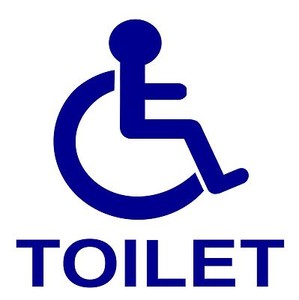 1 x disabled toilet wc bathroom sticker disability mobility sign