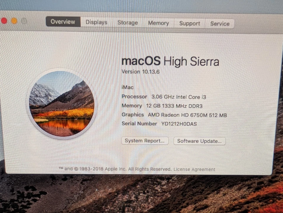 Two Apple iMacs 21.5” Core i3 3.06GHz 12GB RAM 500GB HDD High Sierra - Image 2 of 2