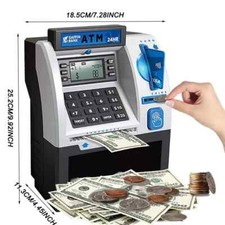 Electronic Piggy Bank ATM Password Money Box Cash Coins Saving For kids Gift NEW