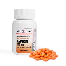 GeriCare Enteric Coated Aspirin Tablets 325mg (100 Count)