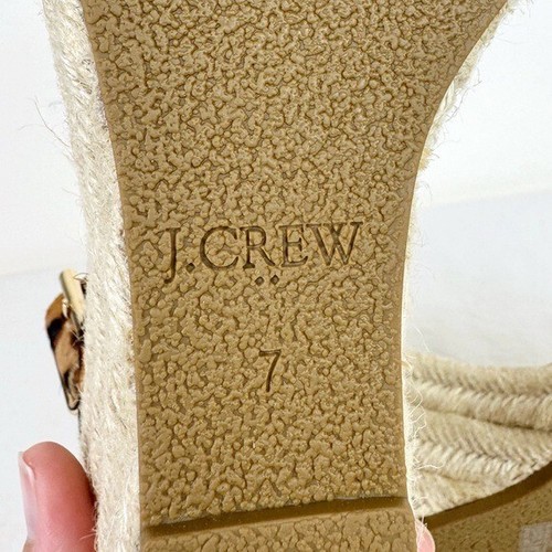 J. Crew Calf Hair Espadrille Wedge Sandals - Picture 8 of 10