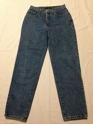 Limited Tapered 100 COTTON Bottom Legs Slightly Frayed Blue Jeans Women's size 8