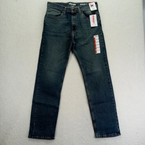 Wrangler Regular Fit Flex Jeans Herren 34x32 Straight Dark Neu Denim