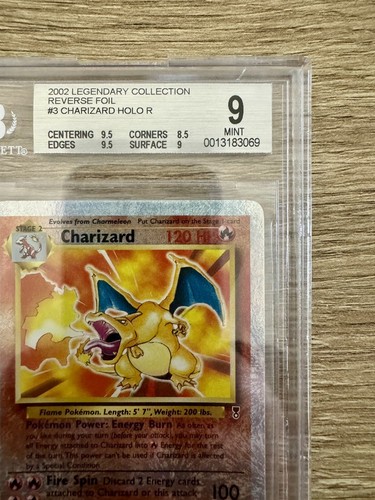 CHARIZARD HOLO #3 Pokémon LEGENDARY COLLECTION 2002 (ENG) BGS 9 - MINT - Bild 5 von 12