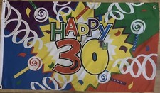 Happy 30th Birthday Flag Banner 5ft x 3ft, 150cm Birthdays Parties
