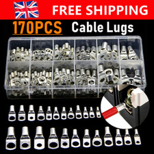 170PCS Wire Battery Terminals Crimp Connectors Assorted Tinned Copper Cable Lug