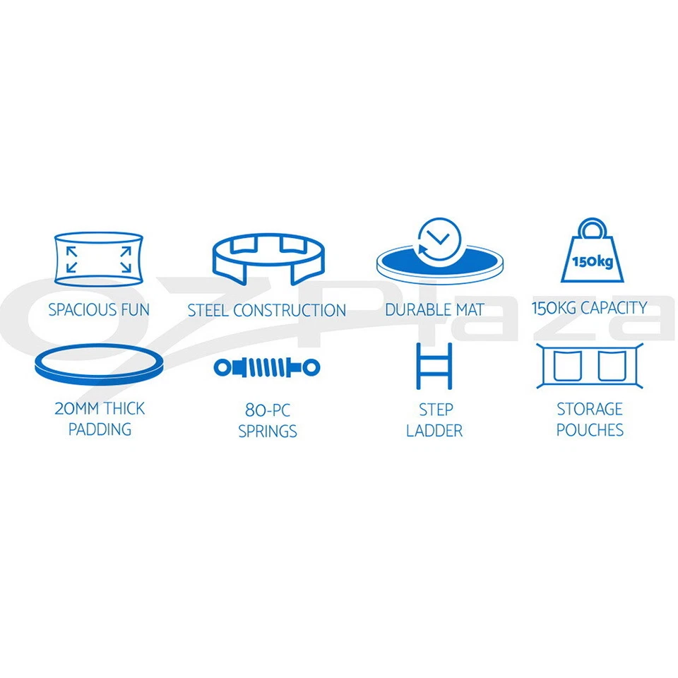 Everfit 8/1012/14/16FT Trampoline for Kids Rebounder Enclosure Safety Net Orange - image 4 of 4