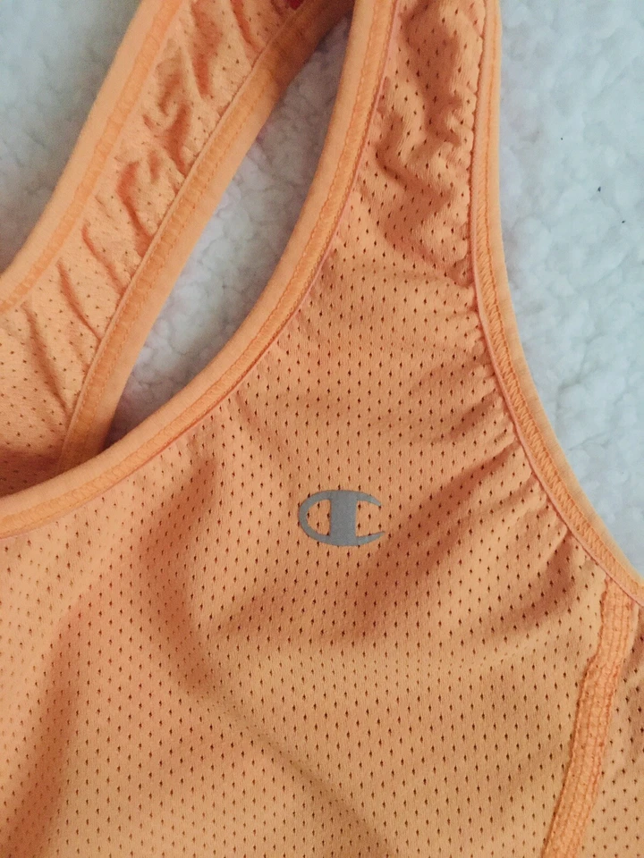 SUJETADOR DEPORTIVO CHAMPION Forrado Transpirable Naranja Talla Mediana (Ver Medidas) Foto 3 de 4