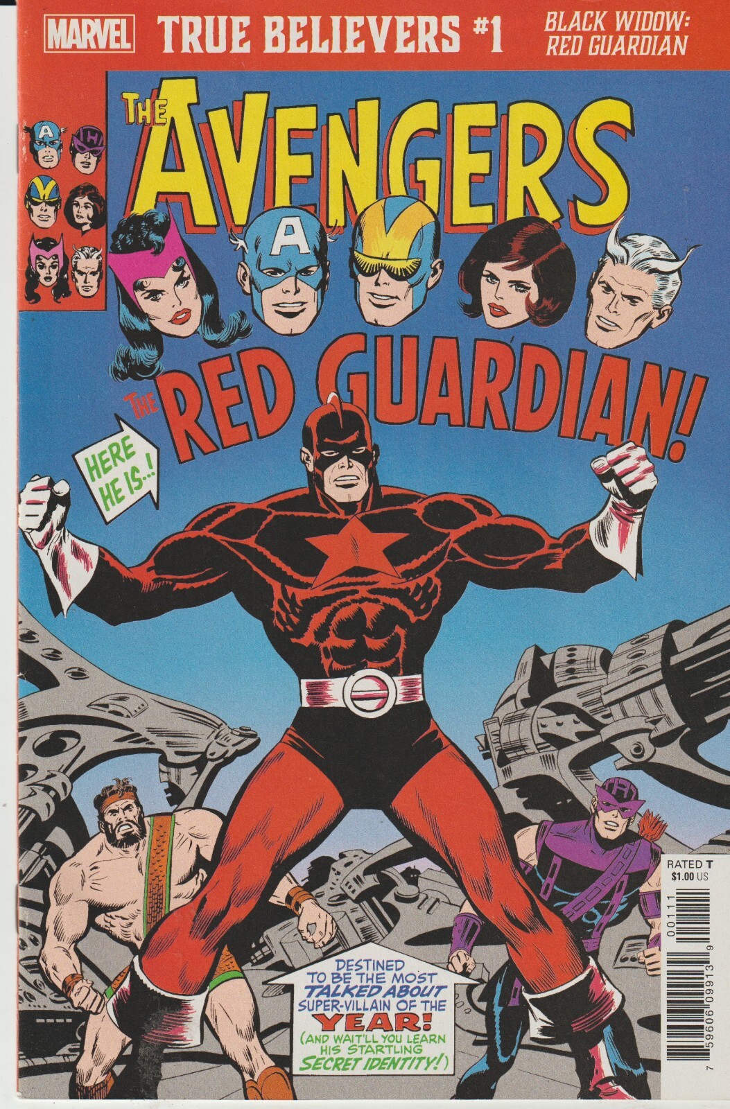 MARVEL COMICS AVENGERS RED GUARDIAN #1 TRUE BELIEVERS REPRINT VF