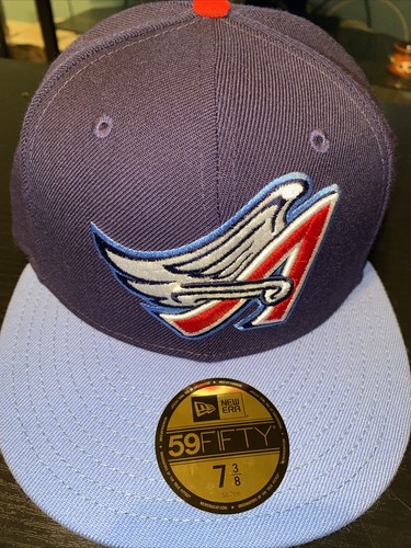 7 3/8 anaheim angels navy/sky blue grey 