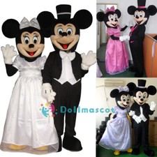 1PCS Mickey & Minnie Mouse Mascot Costume Suits Wedding Dress Party Character