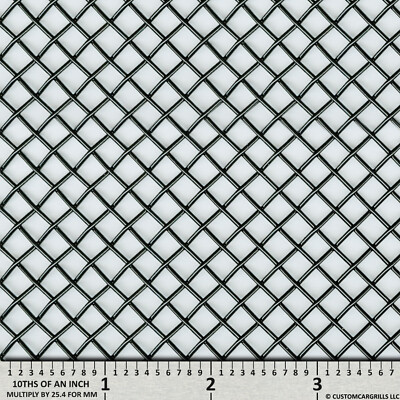 CCG Universal 12x48 Stainless Steel Diamond Woven Wire Mesh – Gloss Black .25