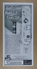 1957 Canon L1 Camera vintage print Ad