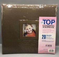 MBI Post-Bound Top Loading Scrapbook 12x12 Brown Textured 20 Pages New Sealed