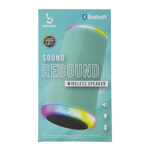 Bluetooth Speaker with LED Color Lights True Wireless Portable Stereo in Teal-image
