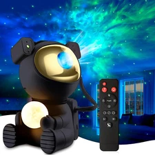 Astronaut Galaxy Projector Light, 2-in-1 360° Star Moon Lamp with Remote Control