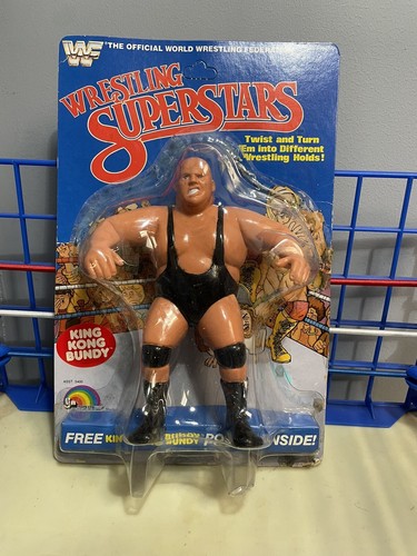 LJN MOC MINT WWF WRESTLING SUPERSTARS KING KONG BU...