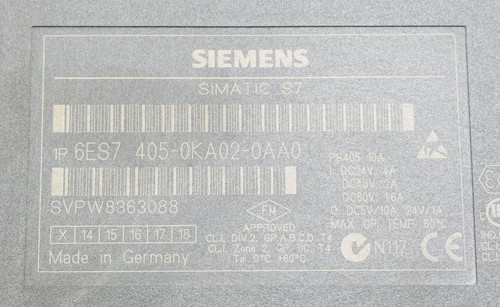 Siemens Simatic S7 6ES7 405-0KA02-0AA0 6ES7405-0KA02-0AA0 E: 13 -used- - Bild 3 von 7