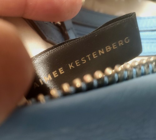 Aimee Kestenberg NWT Leather Convertible Milan Belt Bag in Ice Breaker Blue - Picture 7 of 9