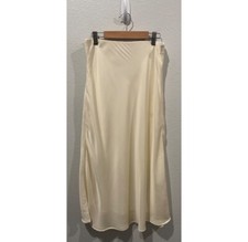 URBAN OUTFITTERS Cream Zipper Side A-Line Skirt Size M
