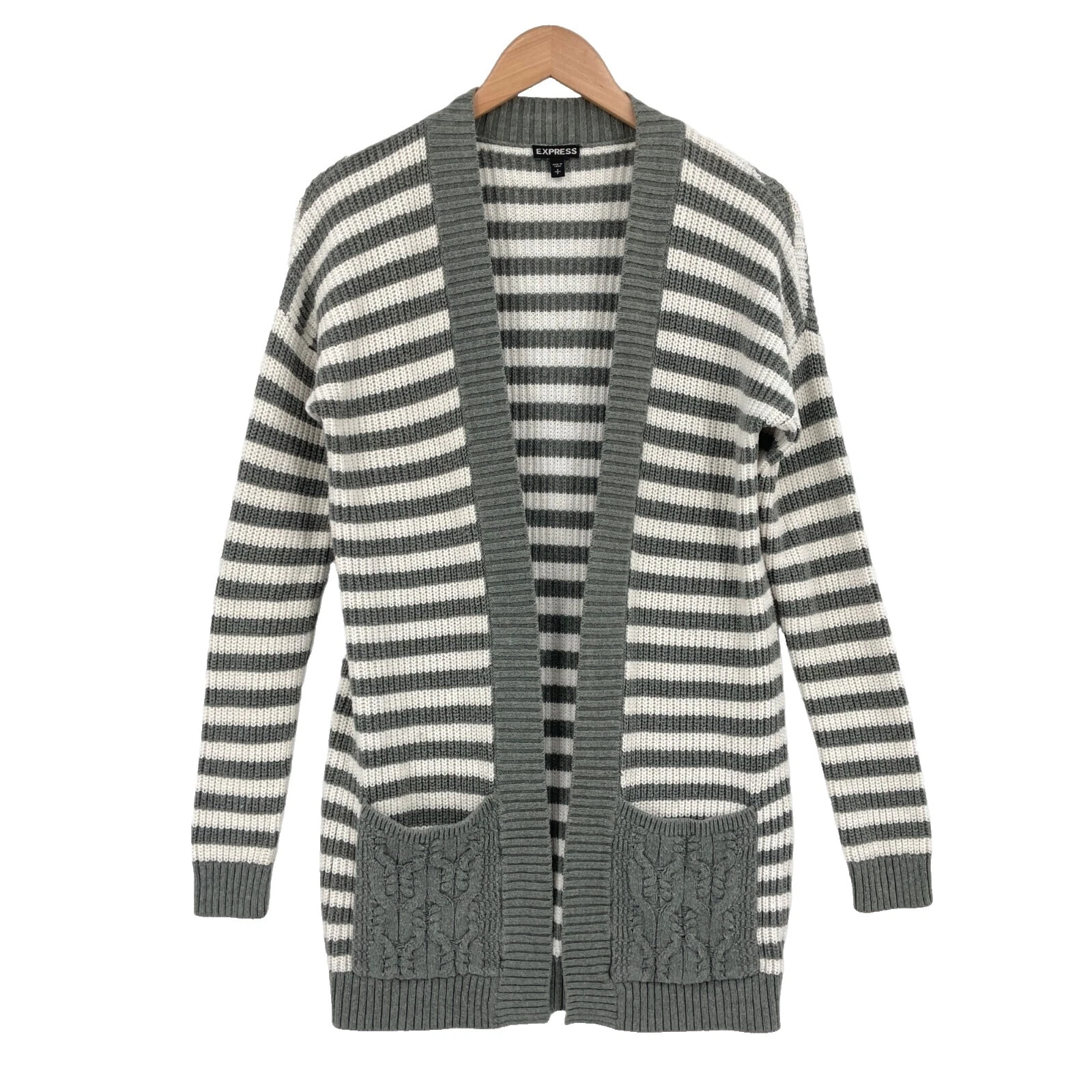 Express Cotton Striped Women's Cardigan Sweaters