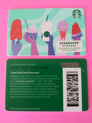 STARBUCKS CARD 2020'' SUMMER TREATS'' ICE CREAM AND STARBUCKS  BRAND NEW