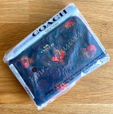 Bracciale Coach con zip angolare nuovo con scatola in tela firmato con stampa floreale pop prezzo al dettaglio consigliato: $ 88