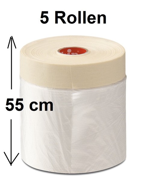 5 X Kip Masker Feinkrepp Folienmasker Abklebeband Kreppband Krepp 0,55 X 33 M-image