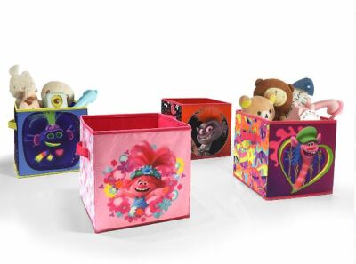 Trolls Storage Dreamworks Trolls 2 Toy Storage Cubes (set of 4) | eBay