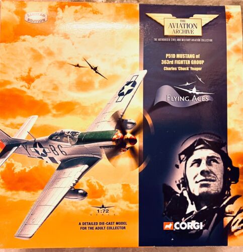 Corgi Aviation Archive 1/72 P-51D Mustang 357th FG 363rd FS Chuck Yeager - Afbeelding 1 van 3