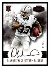 2016 Panini Honors #86 DeAndre Washington Red #/75 AUTO