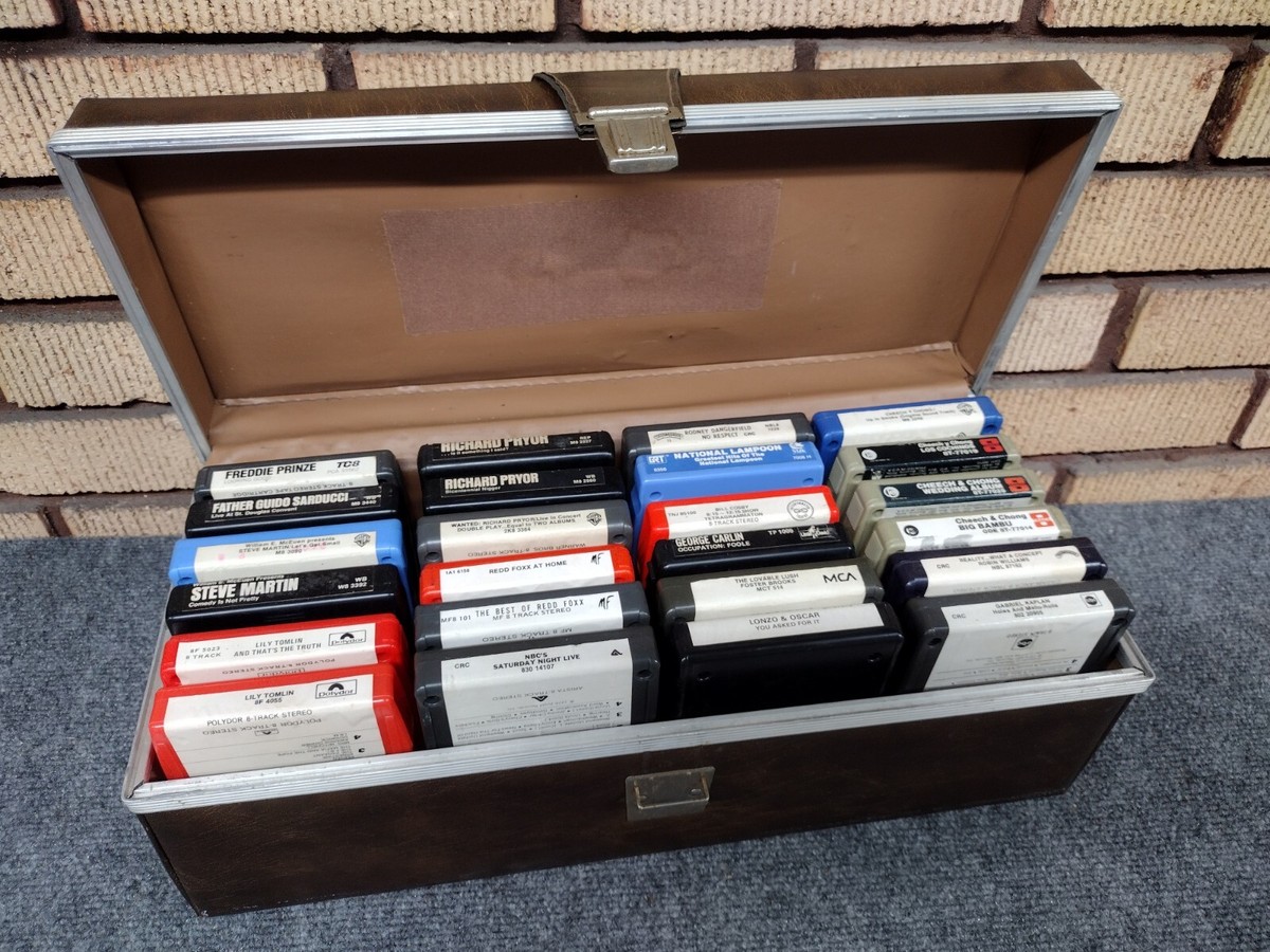 ジョージ RARE Lot 24 COMEDY 8 Track Tapes in Case Cheech Martin Pryor