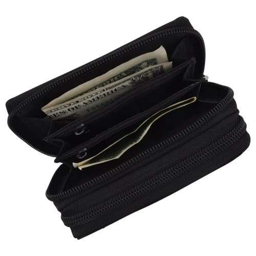 Cartera de cuero genuino para identificación de tarjeta de crédito para hombres con bolsillo bloqueo RFID - Imagen 24 de 24